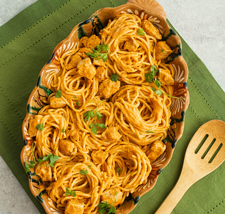 Creamy Chipotle Spaghetti with Chicken